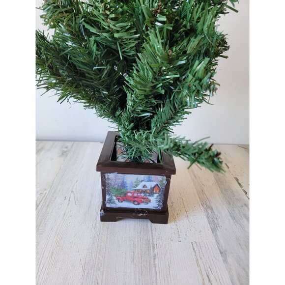 Tree AS IS scenic base tabletop pine home decor figure unique - Picture 5 of 10